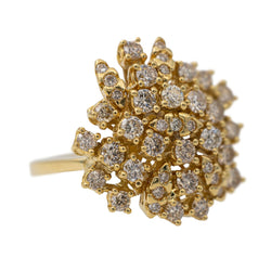 Bague Fleur en or jaune et diamants - Castafiore