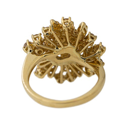 Bague Fleur en or jaune et diamants - Castafiore