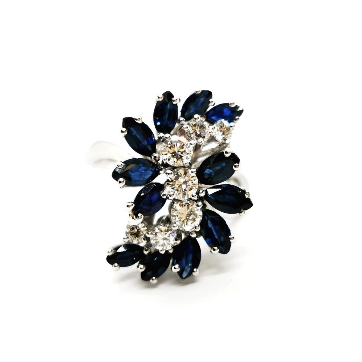 Bague Fleur Or blanc Diamant - Castafiore