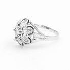 Bague Fleur Or blanc Diamant - Castafiore