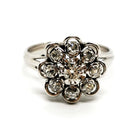 Bague Fleur Or blanc Diamant - Castafiore