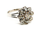 Bague Fleur Or blanc Diamant - Castafiore