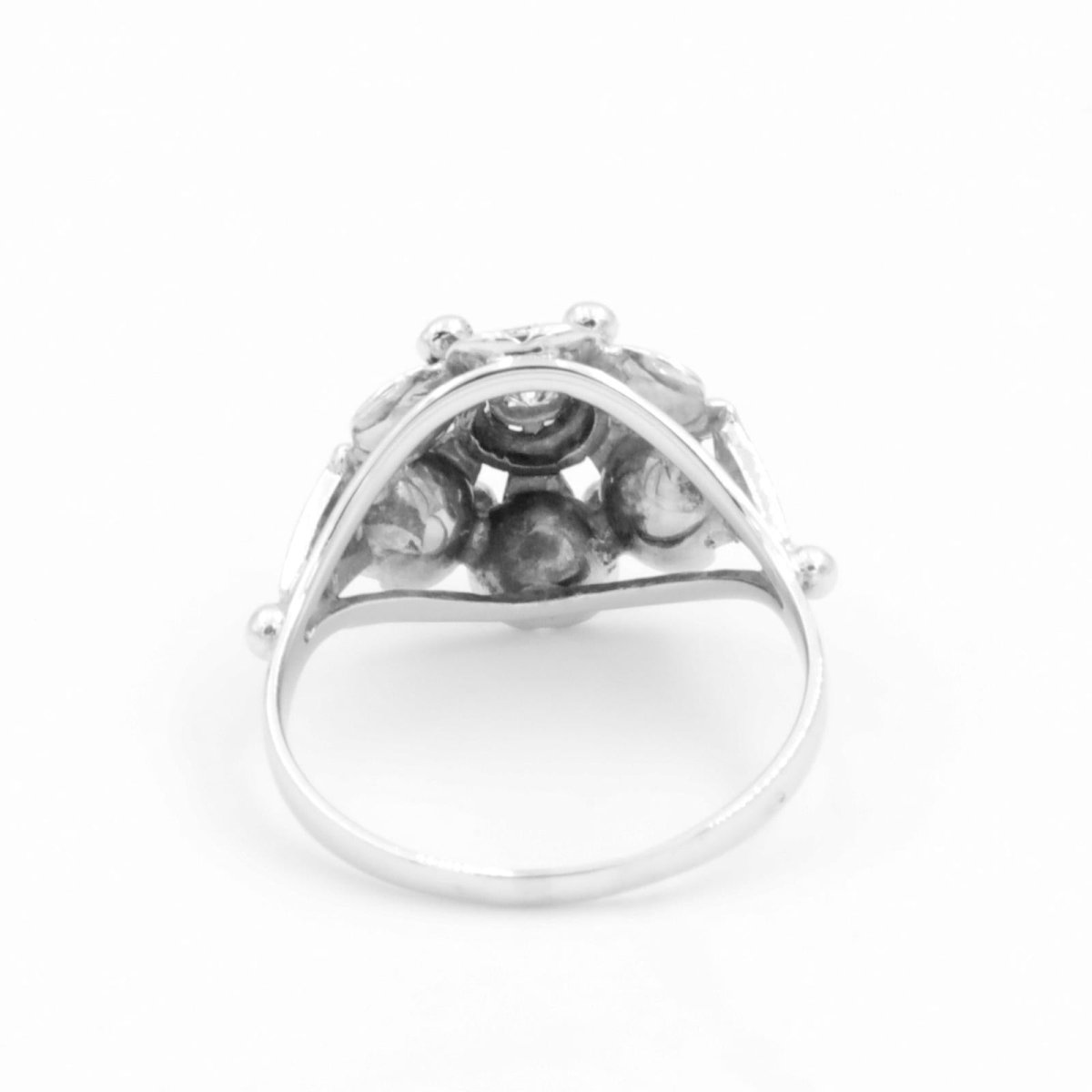 Bague Fleur Or blanc Diamant - Castafiore