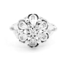 Bague Fleur Or blanc Diamant - Castafiore