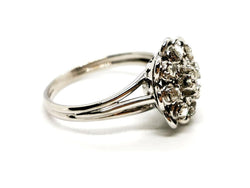 Bague Fleur Or blanc Diamant - Castafiore