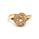 Bague Fleur Or rose Diamant - Castafiore