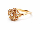 Bague Fleur Or rose Diamant - Castafiore