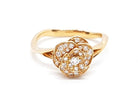 Bague Fleur Or rose Diamant - Castafiore