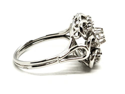 Bague Fleur Platine Diamant - Castafiore