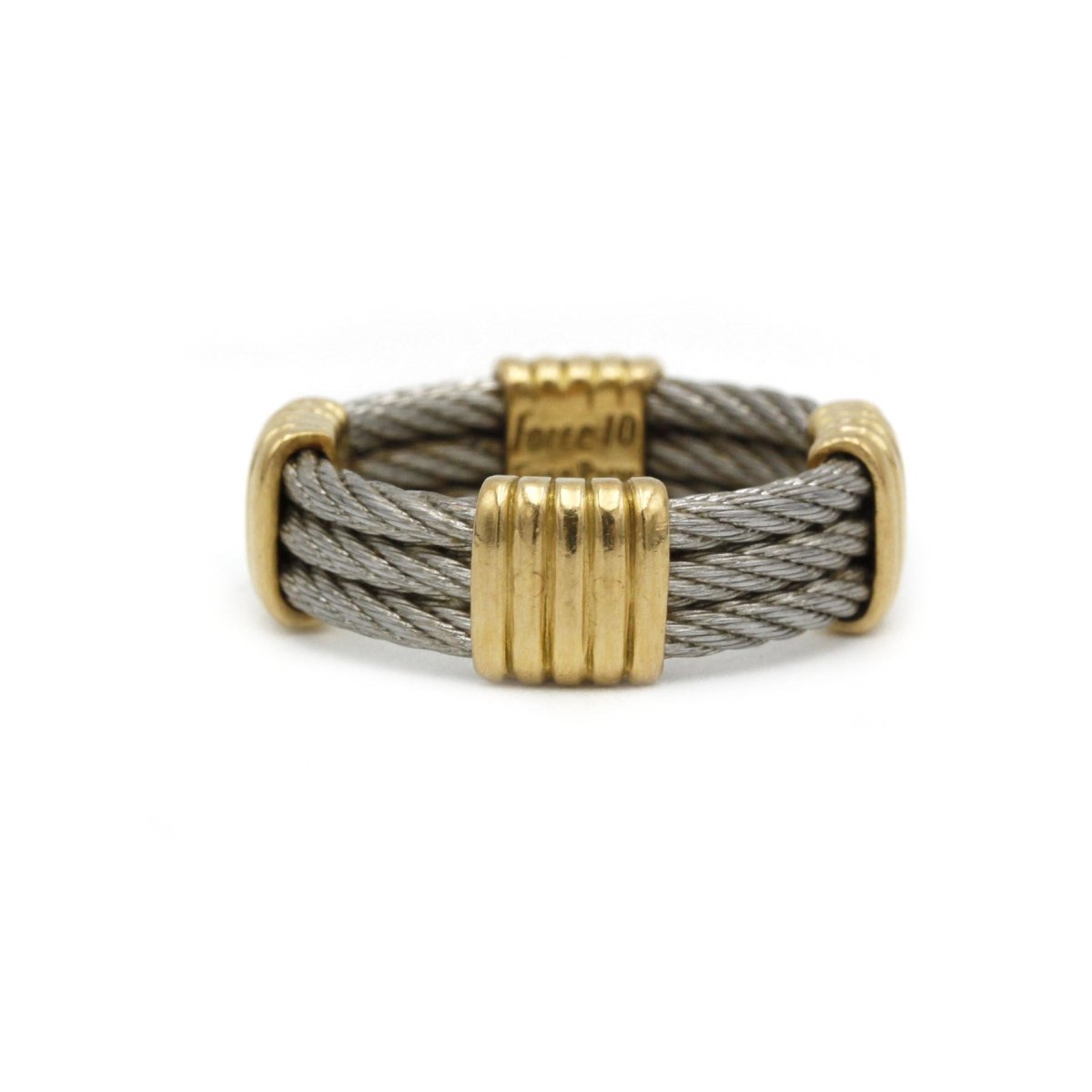 Bague FRED "Force 10" en or jaune et acier - Castafiore