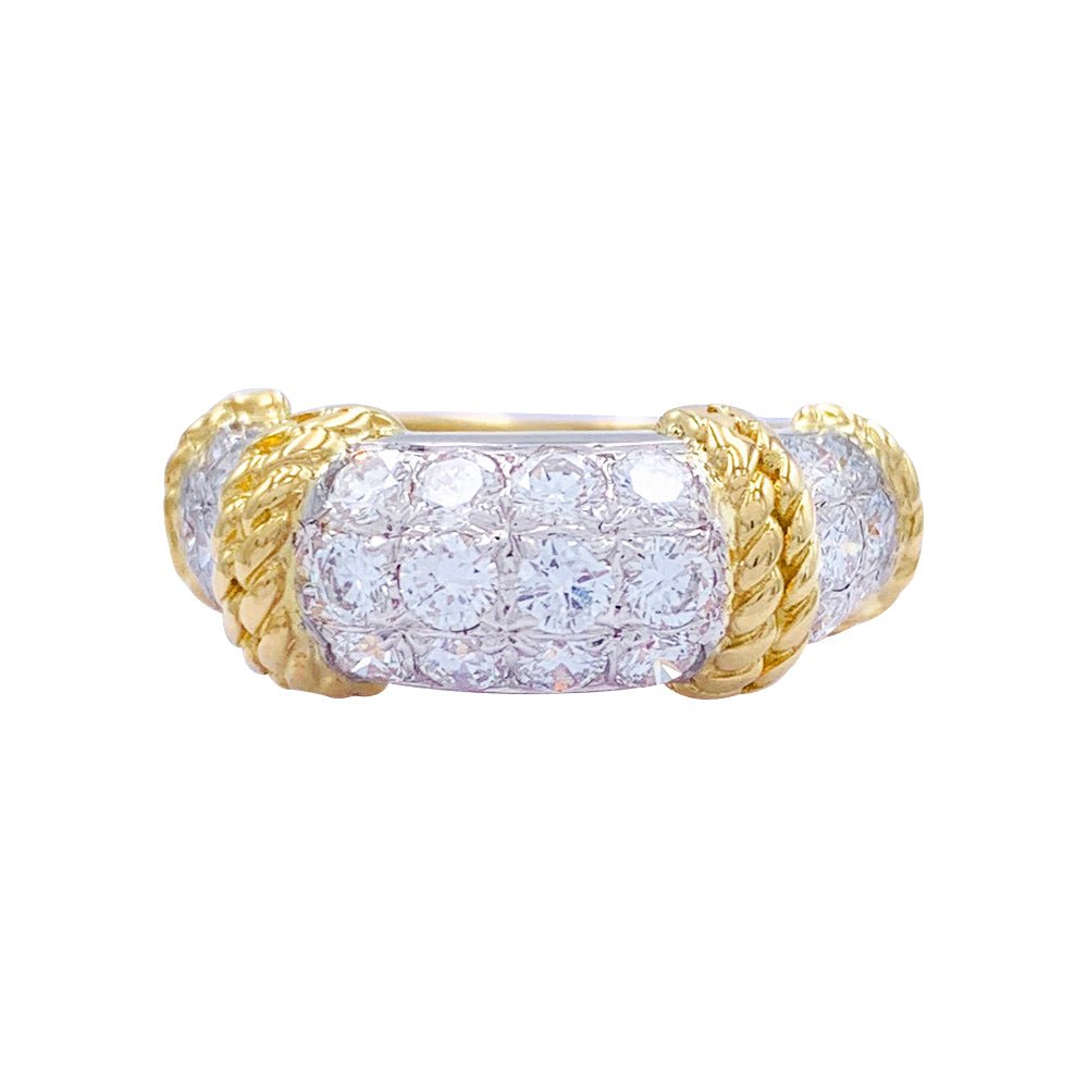 Bague Fred, "Isaure", or jaune, platine, diamants - Castafiore