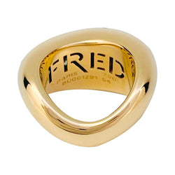 Bague FRED, "Mouvementée", or jaune, diamants - Castafiore