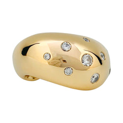 Bague FRED, "Mouvementée", or jaune, diamants - Castafiore