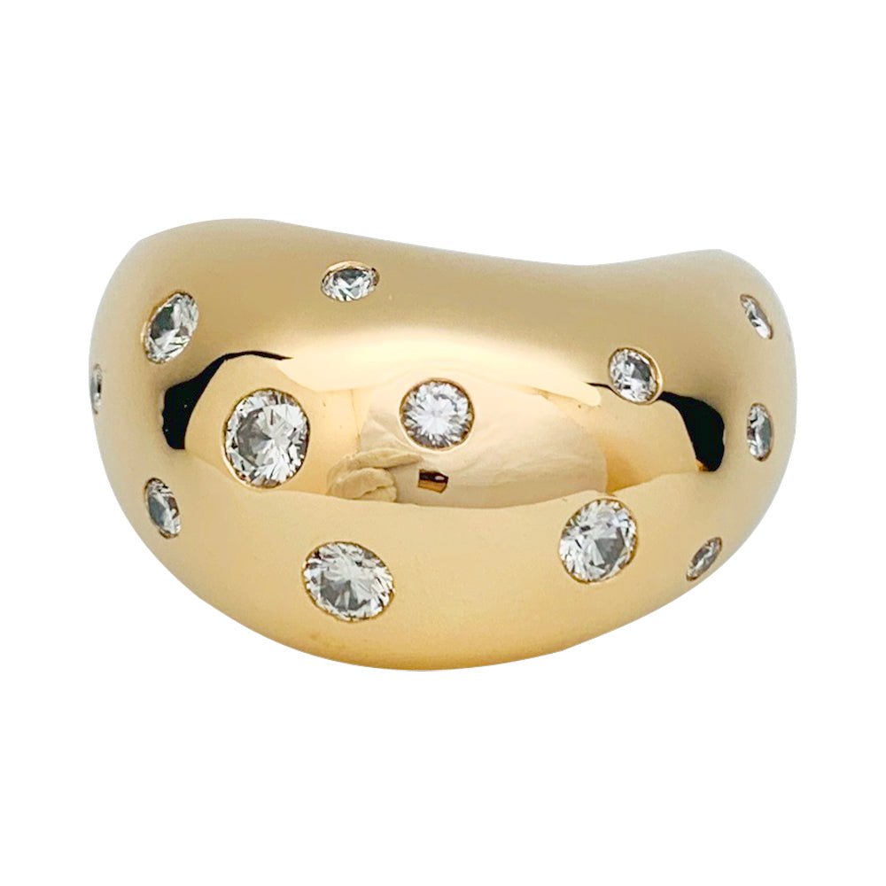 Bague FRED, "Mouvementée", or jaune, diamants - Castafiore