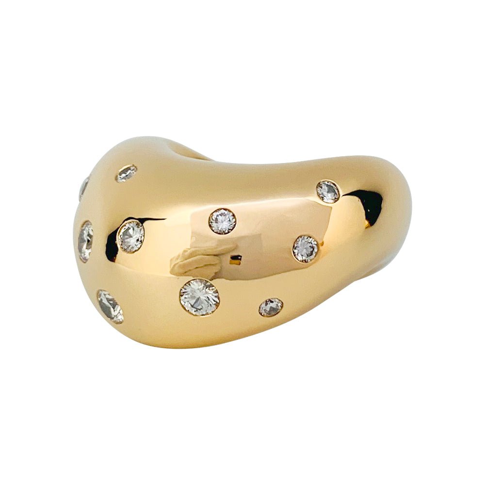 Bague FRED, "Mouvementée", or jaune, diamants - Castafiore