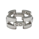 Bague FRED or blanc, diamants - Castafiore