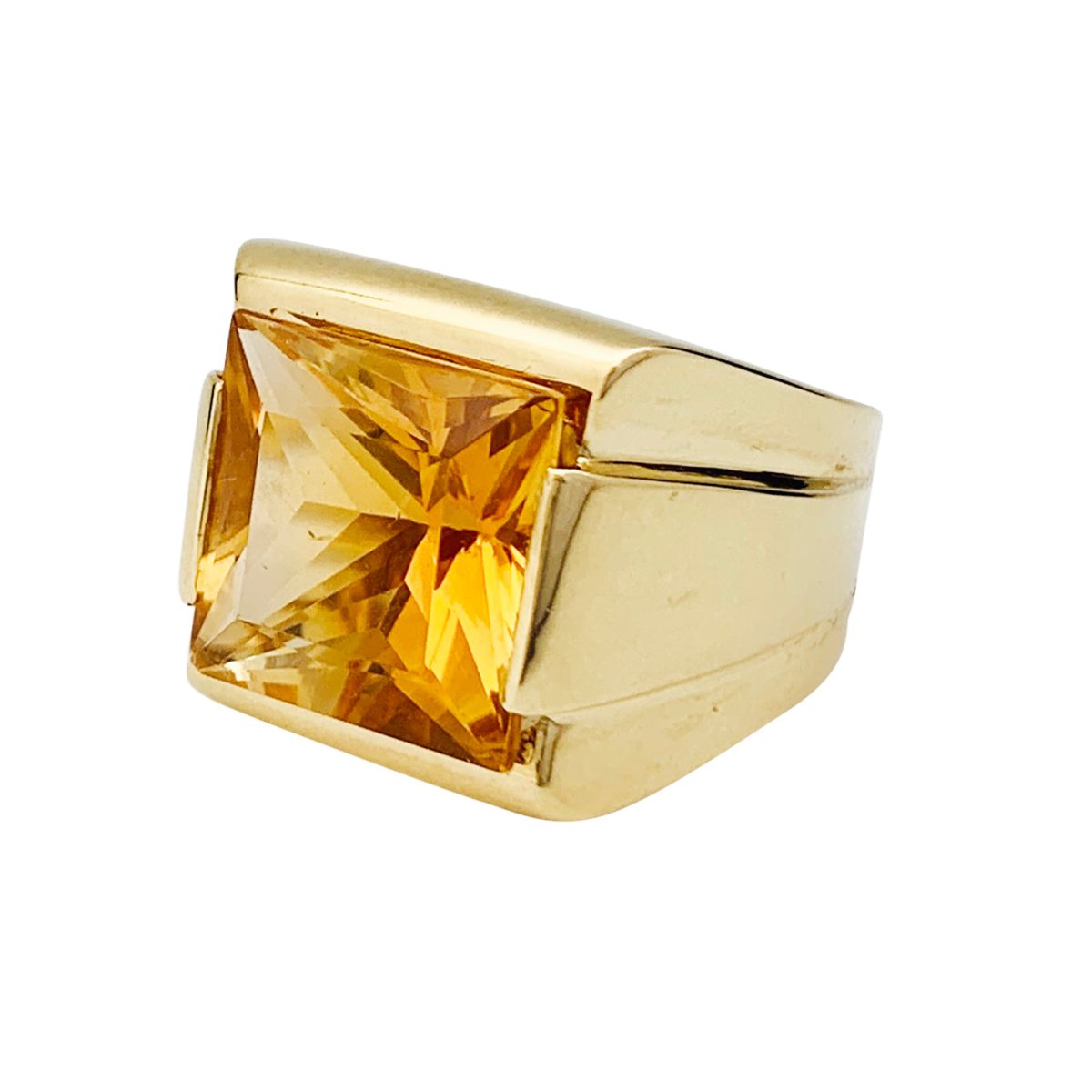 Bague FRED or jaune et citrine - Castafiore