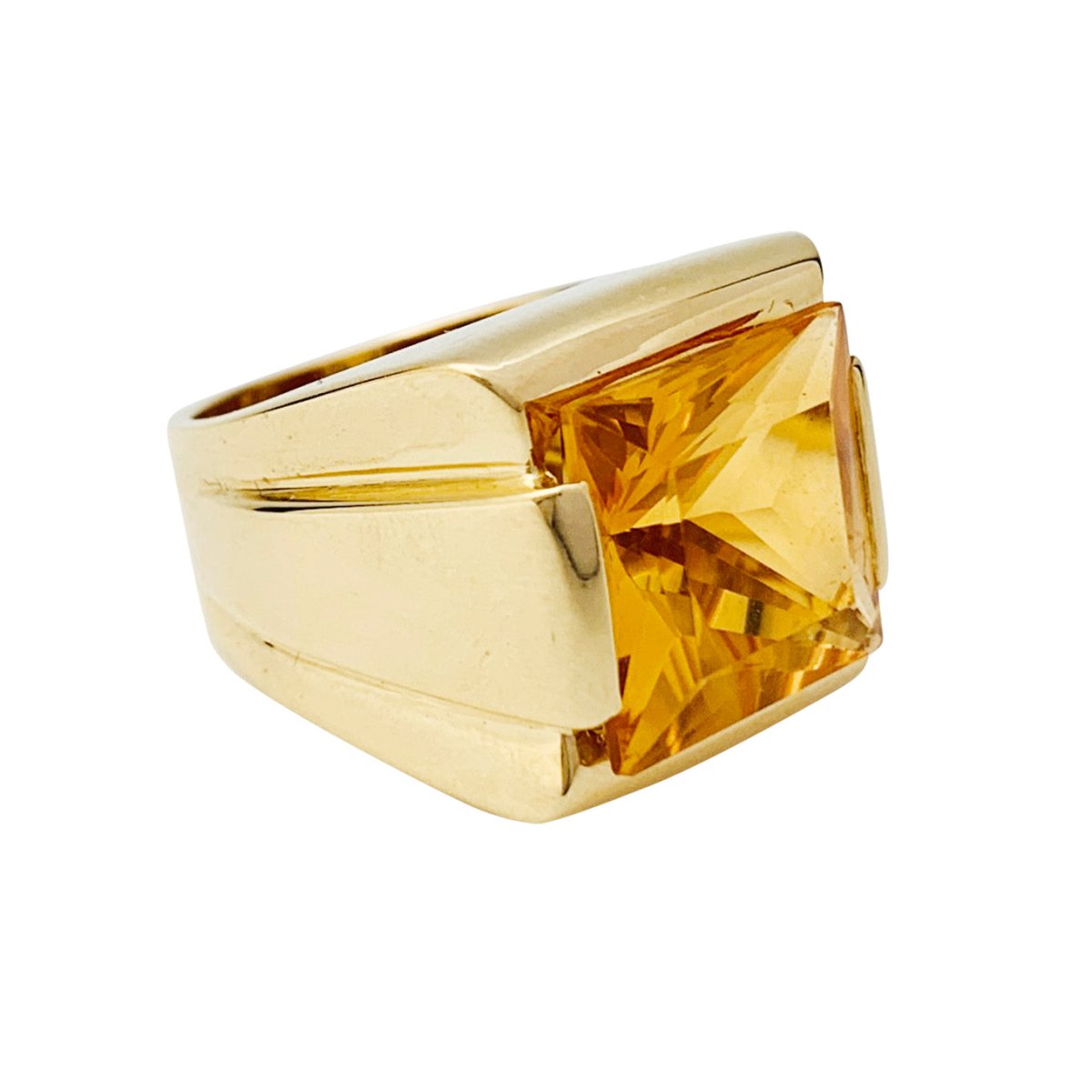 Bague FRED or jaune et citrine - Castafiore