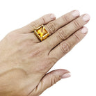 Bague FRED or jaune et citrine - Castafiore