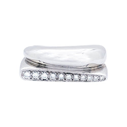 Bague Fred, "Success", en or blanc et diamants. - Castafiore