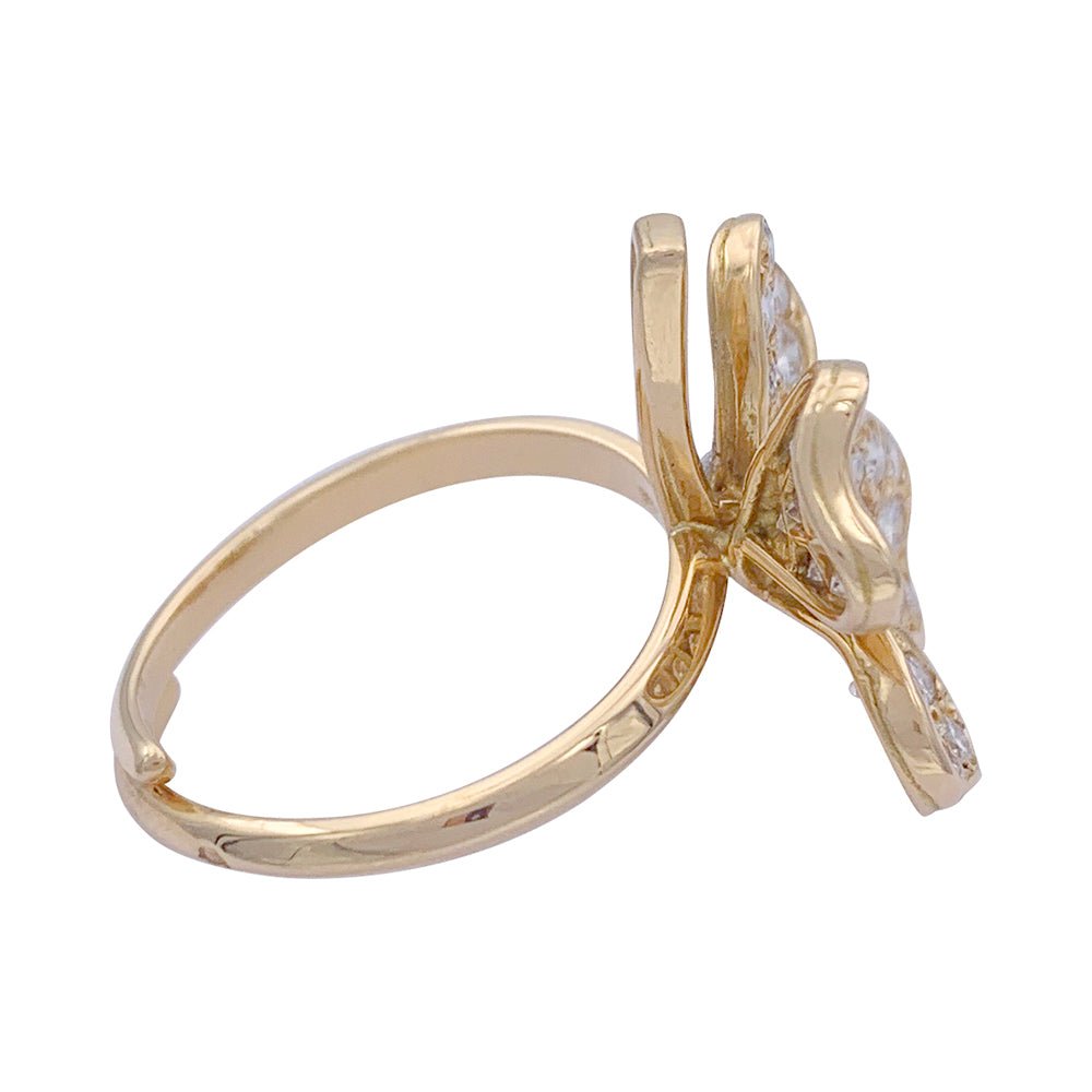 Bague Fred, "Trèfle", or jaune, diamants - Castafiore