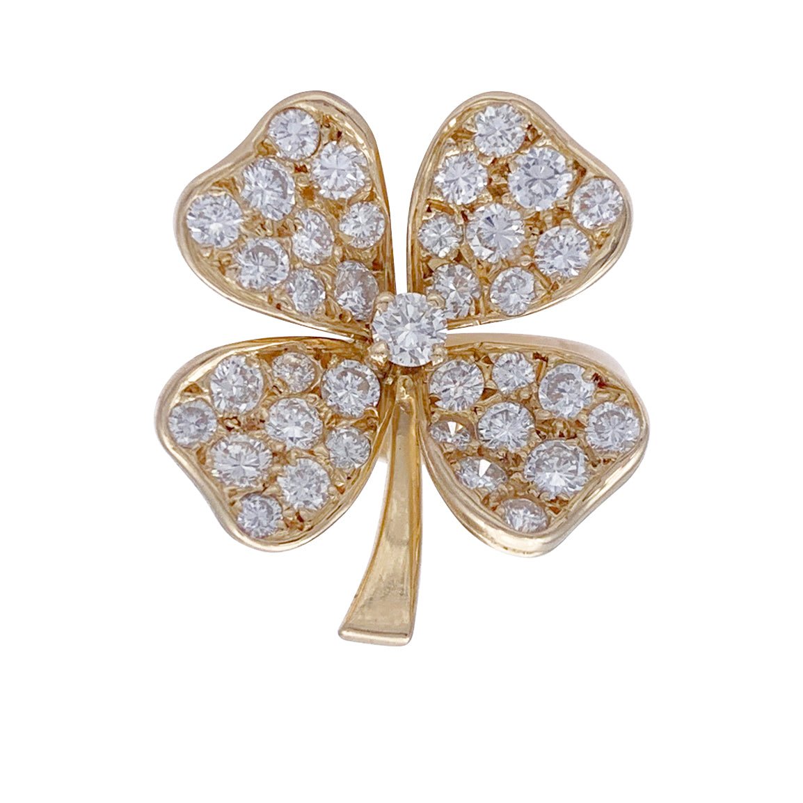 Bague Fred, "Trèfle", or jaune, diamants - Castafiore