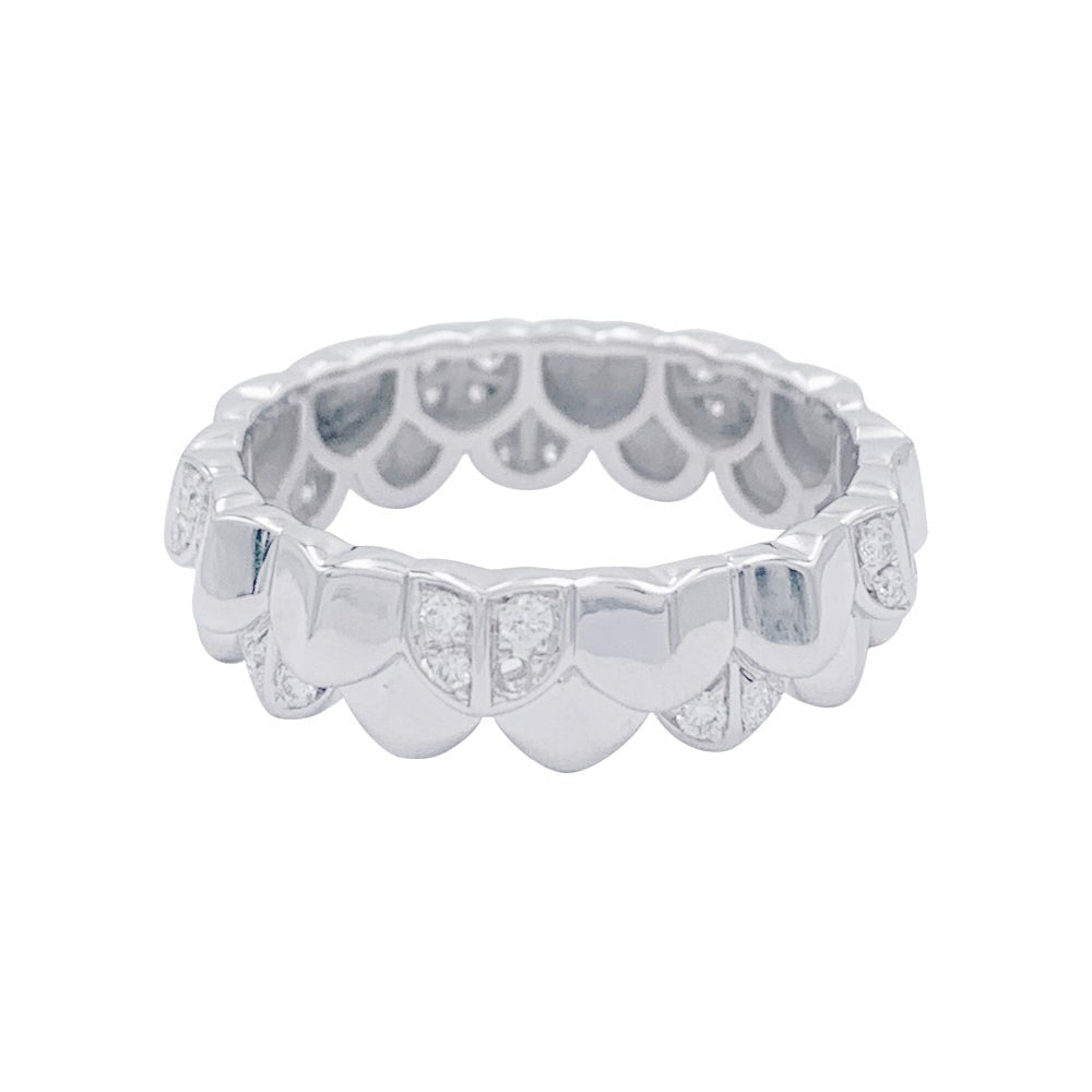 Bague Fred, "Une Ile d'or", or blanc, diamants - Castafiore