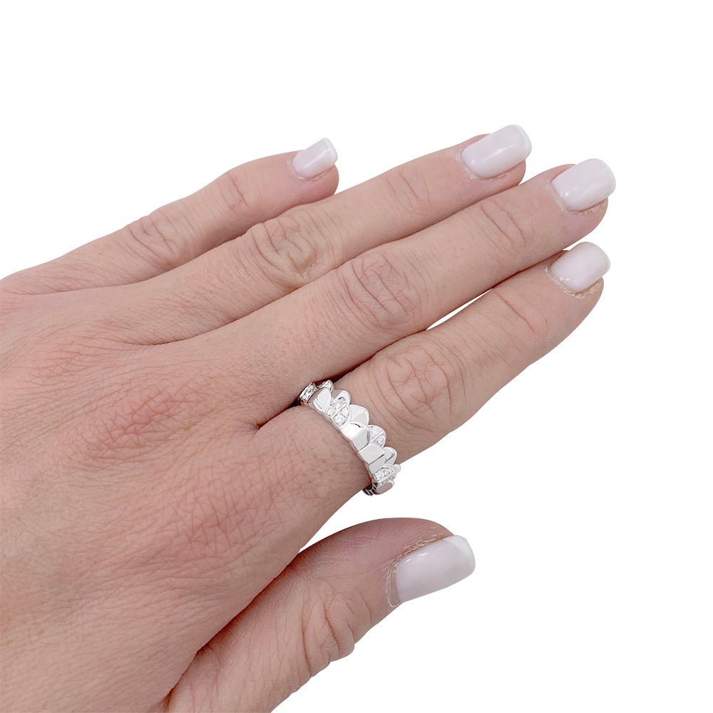 Bague Fred, "Une Ile d'or", or blanc, diamants - Castafiore