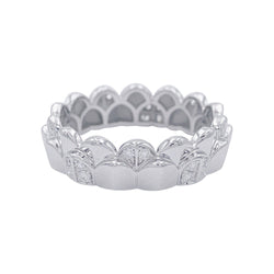 Bague Fred, "Une Ile d'or", or blanc, diamants - Castafiore