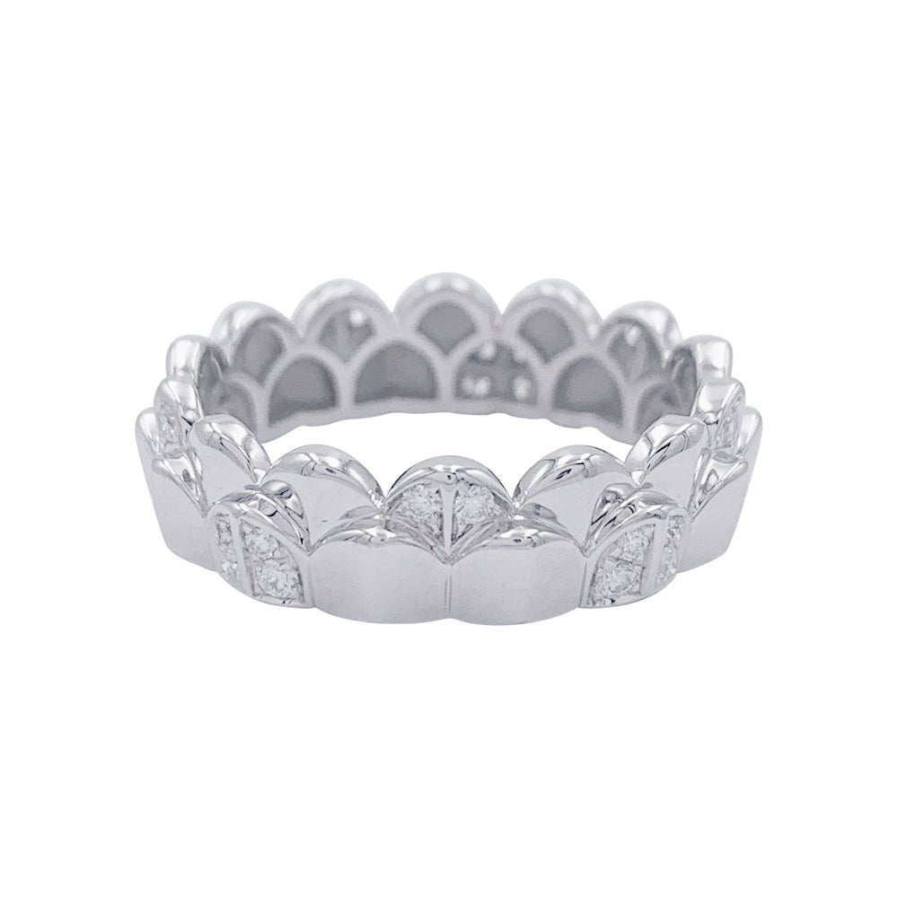 Bague Fred, "Une Ile d'or", or blanc, diamants - Castafiore