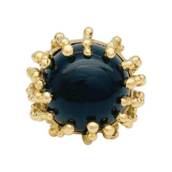 Bague GARNAZELLE "Boules d'amour" en or jaune et onyx - Castafiore
