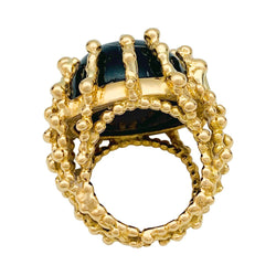 Bague GARNAZELLE "Boules d'amour" en or jaune et onyx - Castafiore