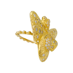 Bague Garnazelle "Papillon" en or jaune, diamants. - Castafiore