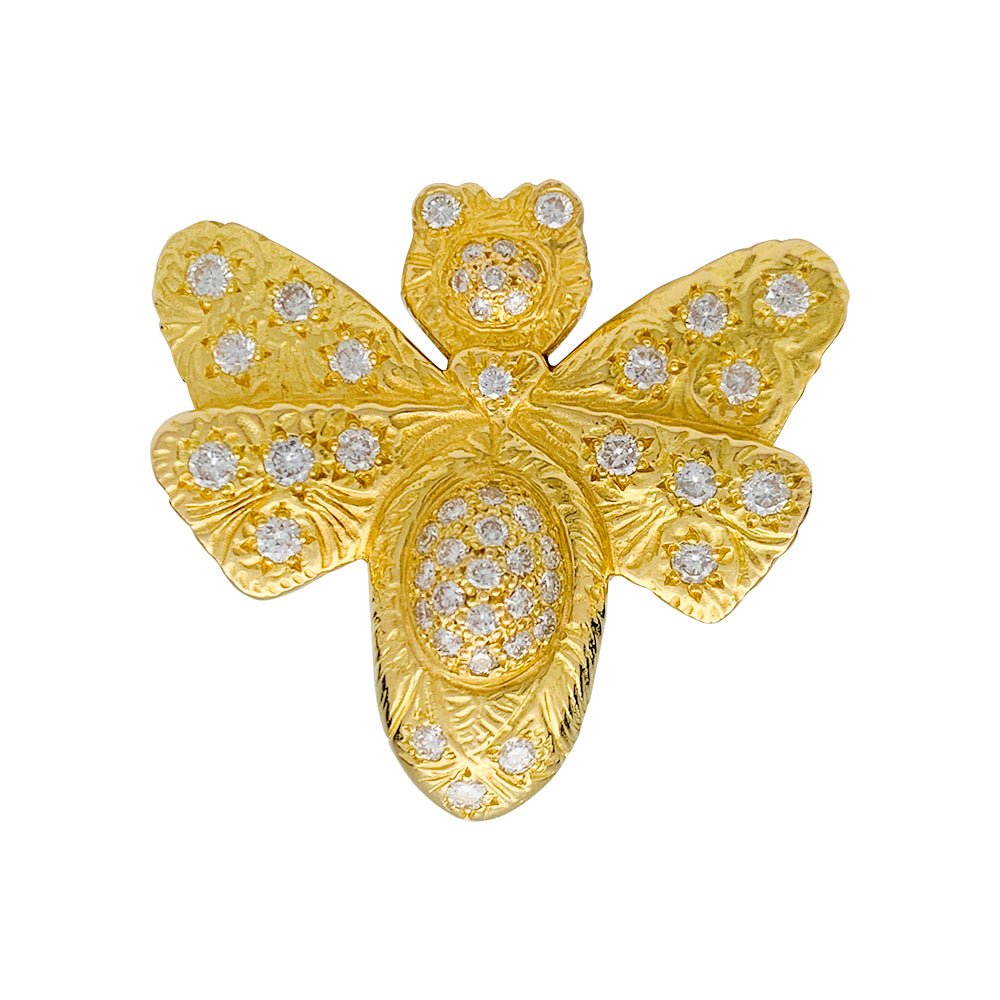 Bague Garnazelle "Papillon" en or jaune, diamants. - Castafiore