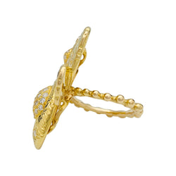 Bague Garnazelle "Papillon" en or jaune, diamants. - Castafiore