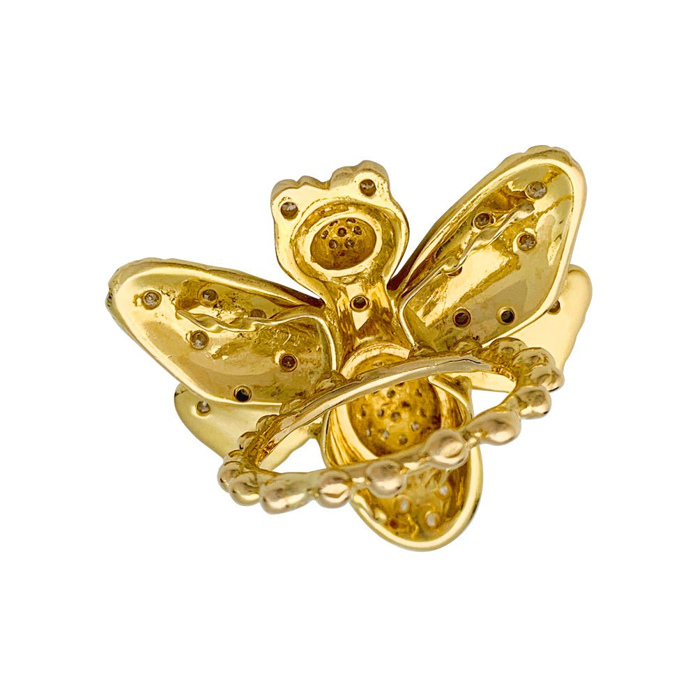 Bague Garnazelle "Papillon" en or jaune, diamants. - Castafiore