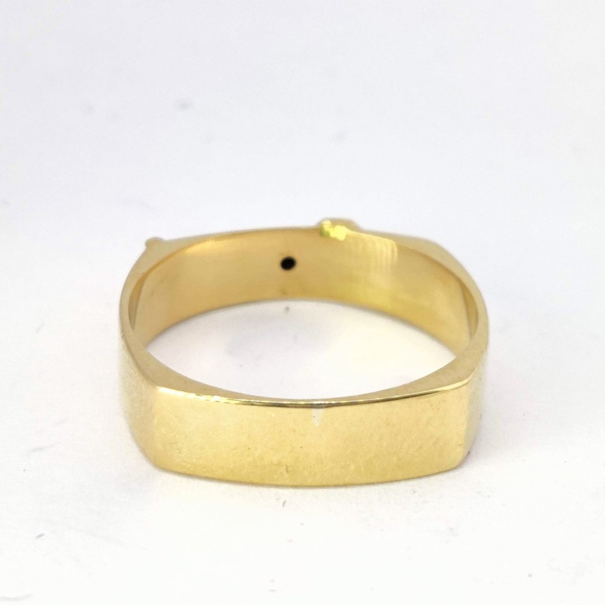 Bague géométrique en or jaune et diamant - Castafiore