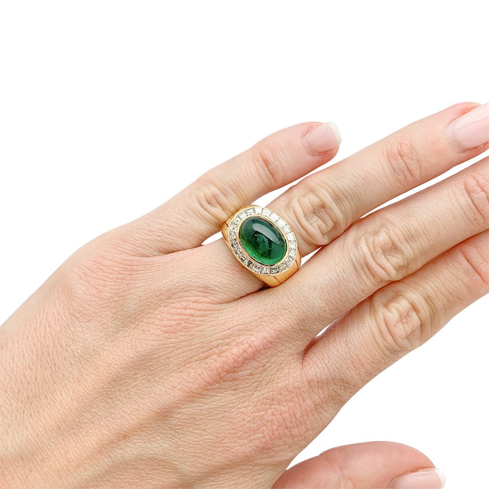 Bague Hammerman Brothers, émeraude, diamants - Castafiore