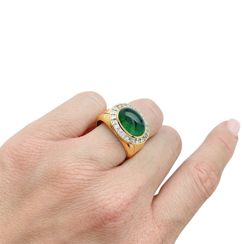 Bague Hammerman Brothers, émeraude, diamants - Castafiore
