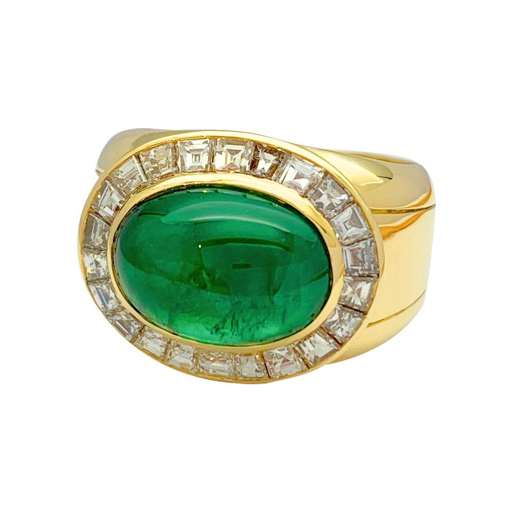 Bague Hammerman Brothers, émeraude, diamants - Castafiore