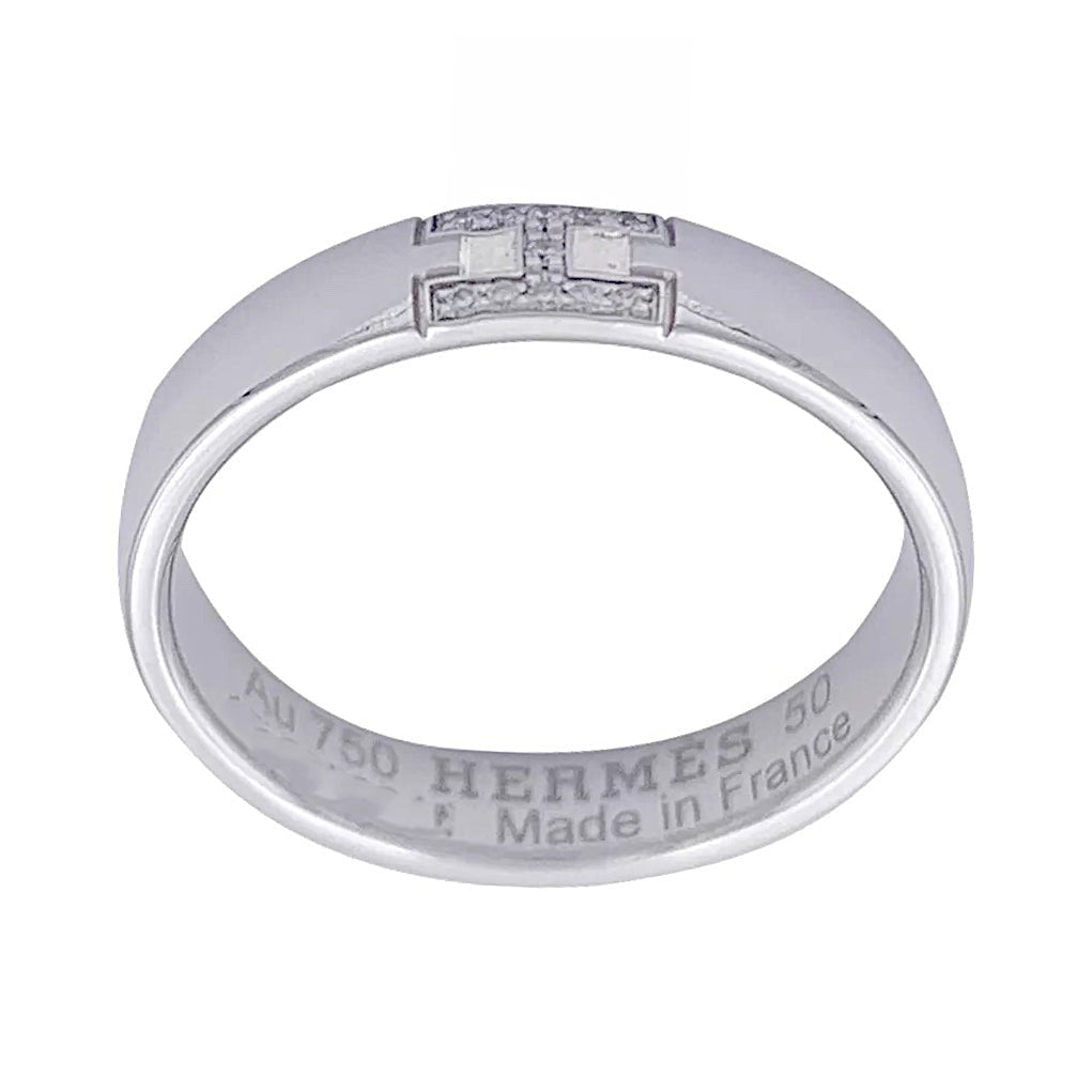 Bague Hermès, "Ever Héraklès", or blanc, diamants - Castafiore