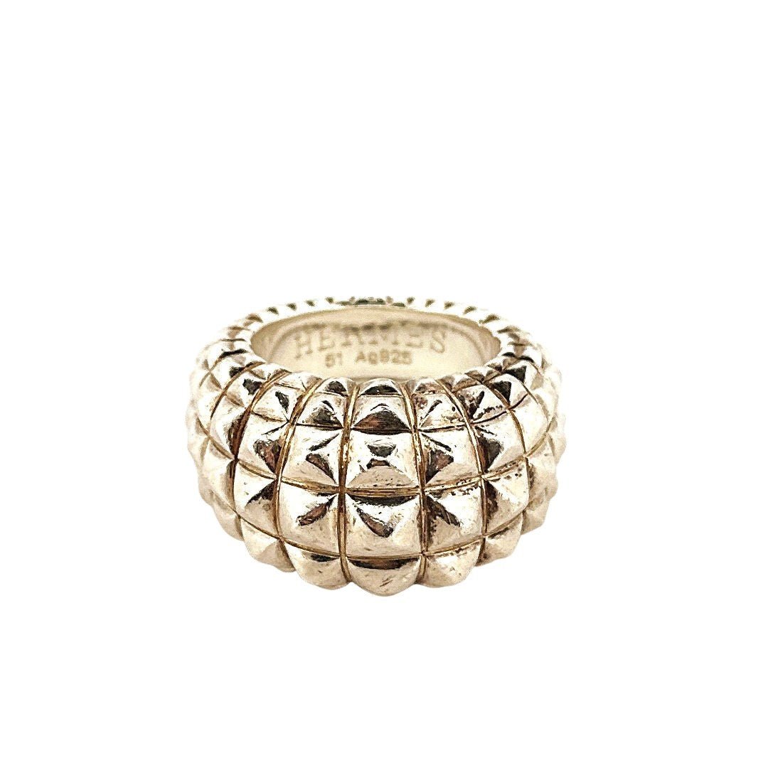 Bague HERMES "Médor" en argent - Castafiore