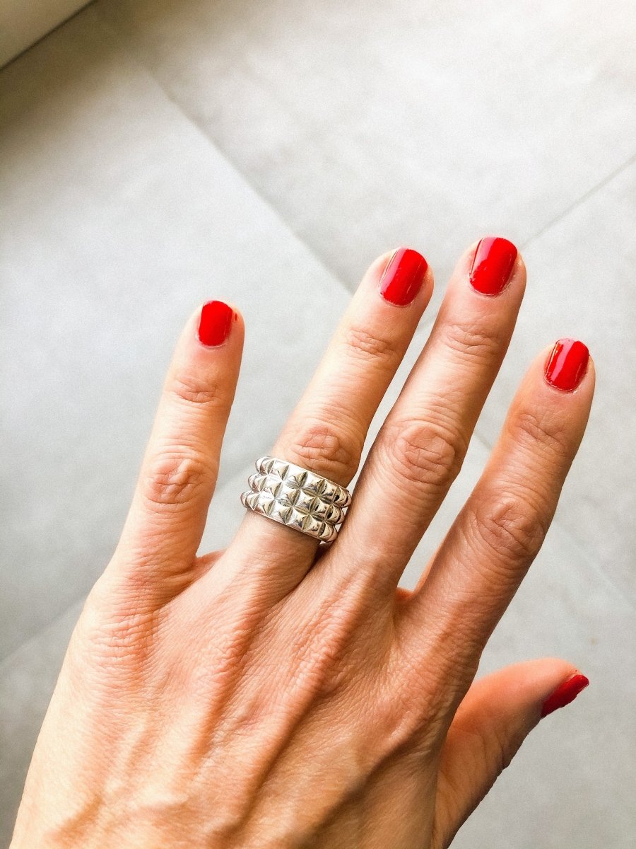 Bague Hermès modèle espionne en argent - Castafiore