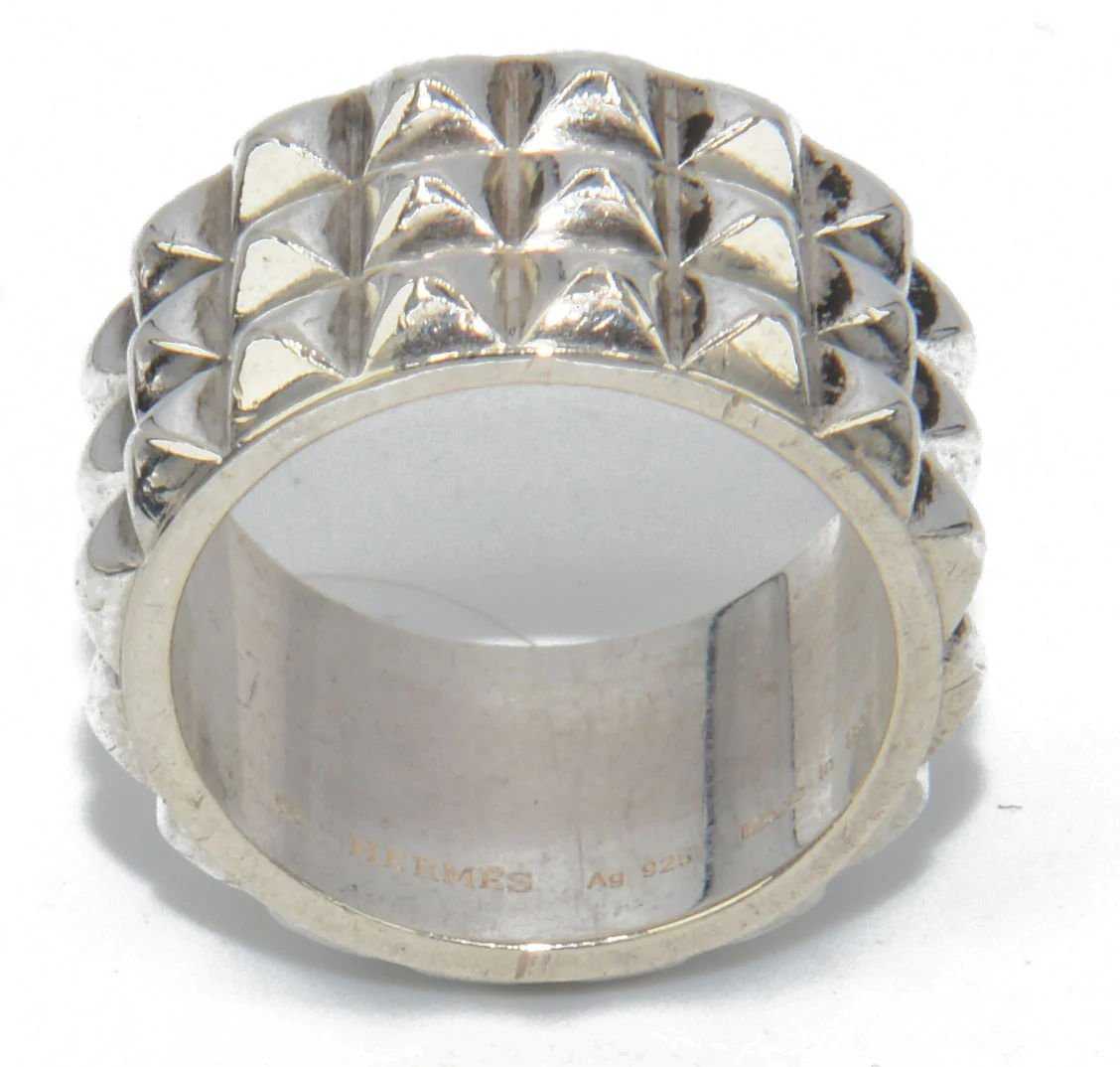 Bague Hermès modèle espionne en argent - Castafiore