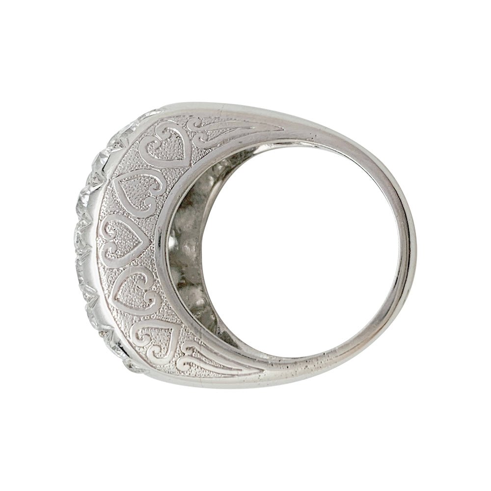 Bague jarretière platine et diamants - Castafiore
