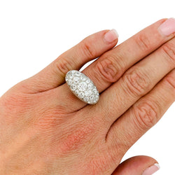 Bague jarretière platine et diamants - Castafiore