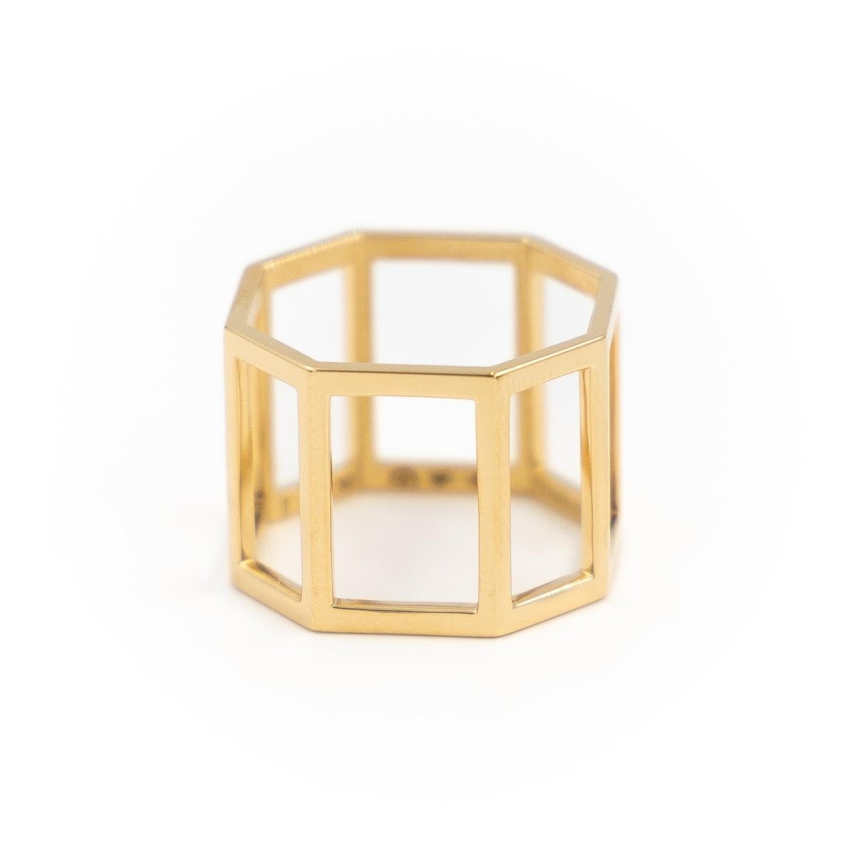 Bague JEM "octogone" en or jaune - Castafiore