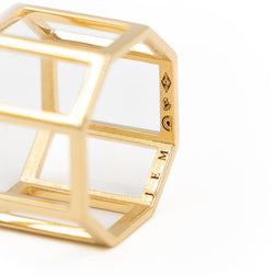 Bague JEM "octogone" en or jaune - Castafiore
