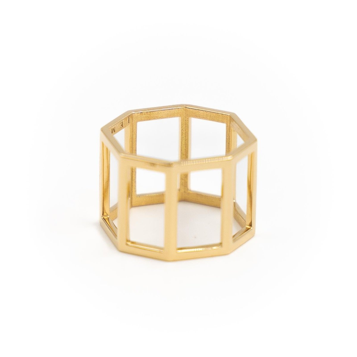 Bague JEM "octogone" en or jaune - Castafiore