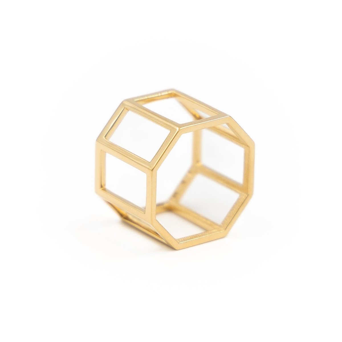 Bague JEM "octogone" en or jaune - Castafiore